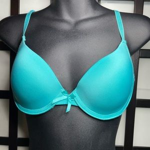 Turquoise padded bra 34B
